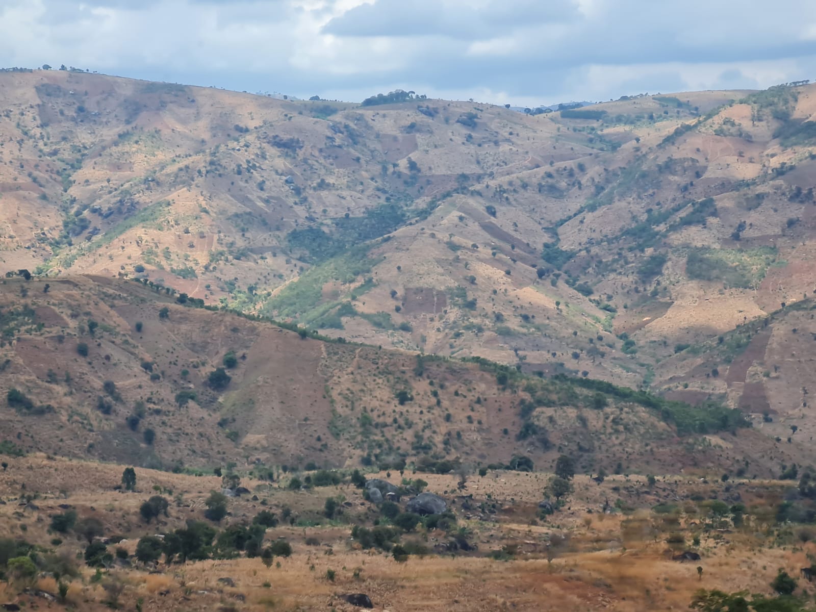 Blick auf das Hochland in der Region Tansania